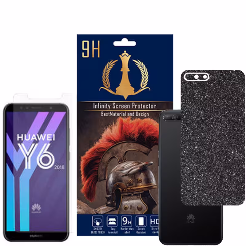 برچسب پوششی اینفینیتی مدل PRO MAX مناسب برای گوشی موبایل هوآوی Y6 2018 به همراه محافظ صفحه نمایش