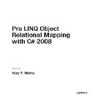 خرید و دانلود نسخه کامل کتاب Pro LINQ Object Relational Mapping in C# 2008
