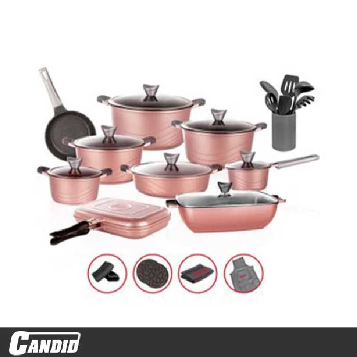 سرویس قابلمه 30 پارچه کاندید مدل OCEAN Plus رزگلد