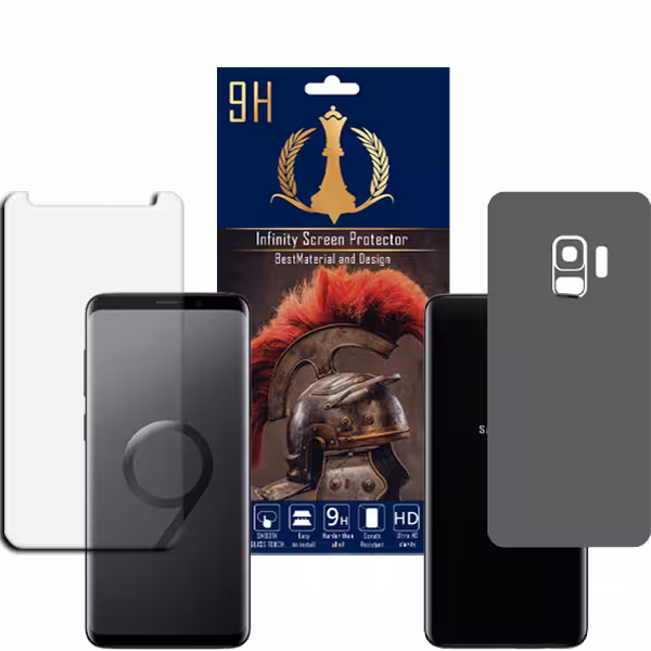برچسب پوششی اینفینیتی مدل PRO MAX مناسب برای گوشی موبایل سامسونگ Galaxy S9 به همراه محافظ صفحه نمایش