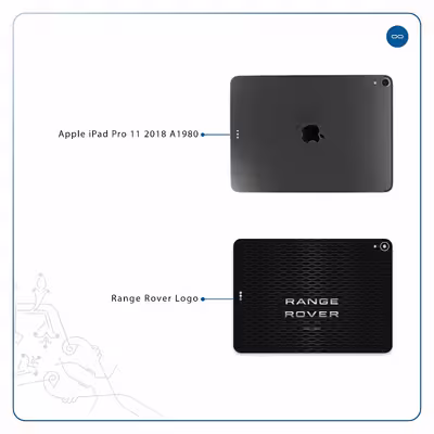 برچسب پوششی ماهوت مدل Range-Rover-Logo مناسب برای تبلت اپل iPad Pro 11 2018 A1980
