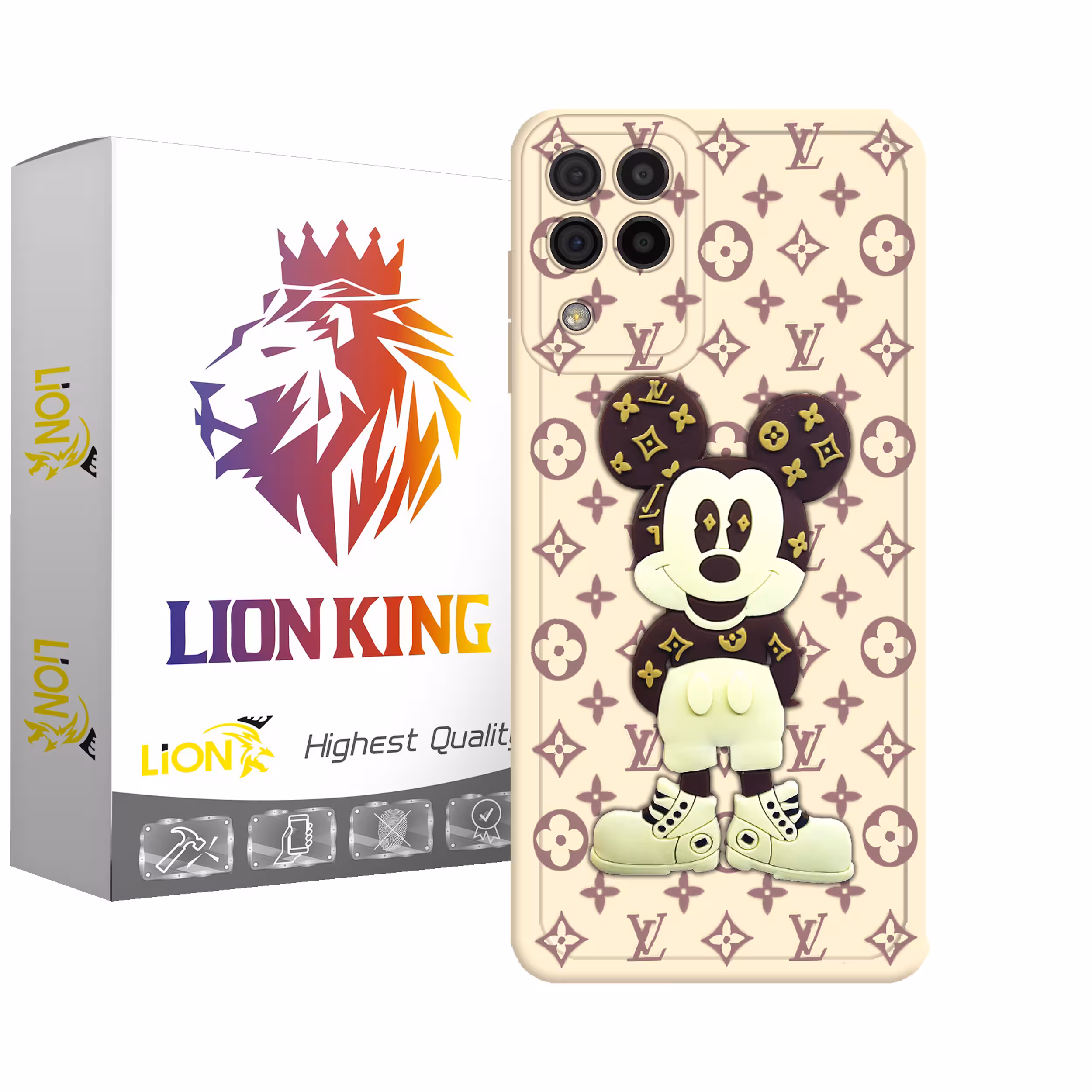 کاور لاین کینگ مدل میکی موس LV مناسب برای گوشی موبایل سامسونگ Galaxy A12