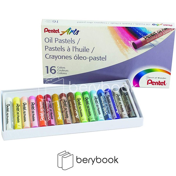 pentel / پنتل / پاستل روغنی / 16 رنگ