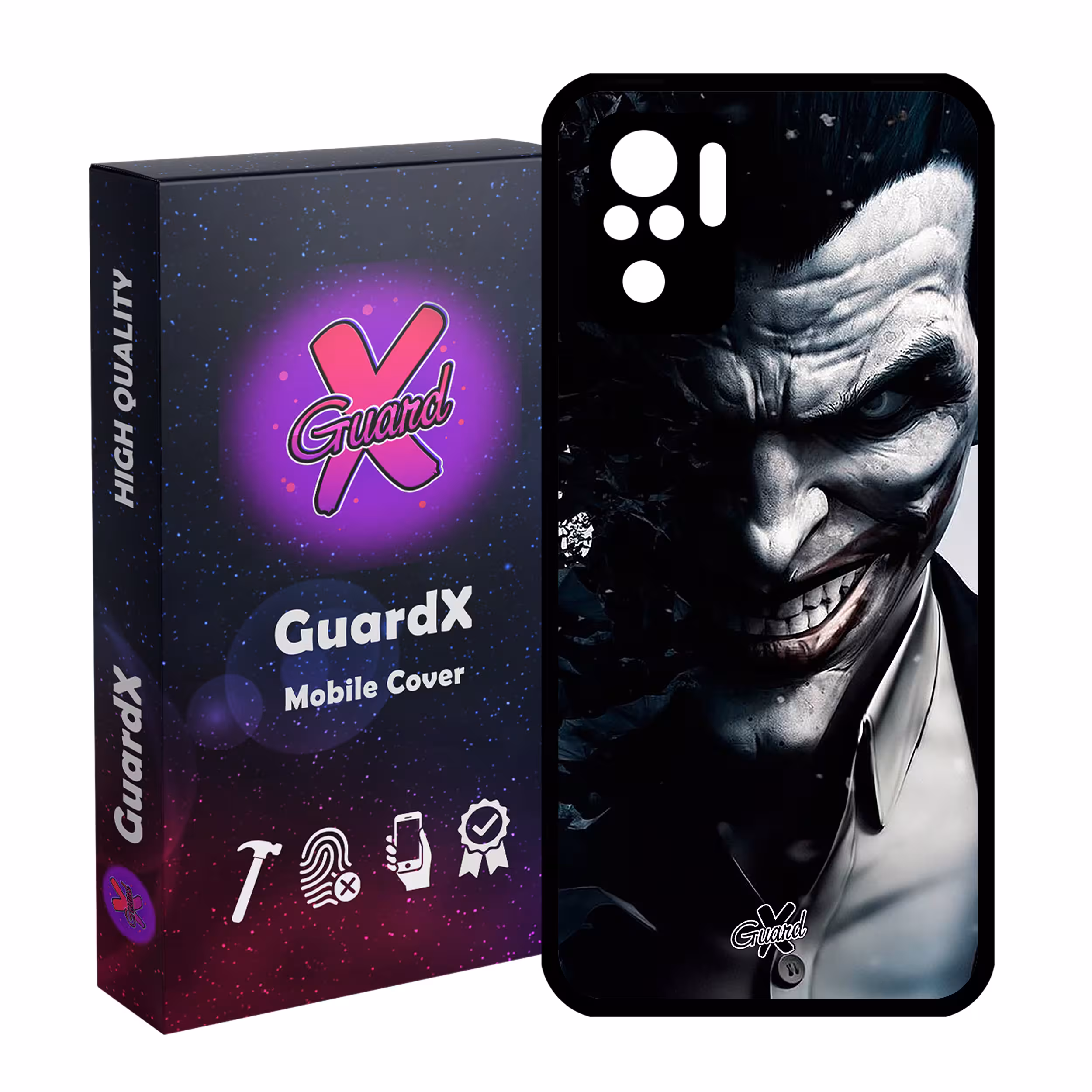 کاور گارد ایکس طرح جوکر مدل Glass10152 مناسب برای گوشی موبایل شیائومی Redmi Note 10 4G / Note 10S