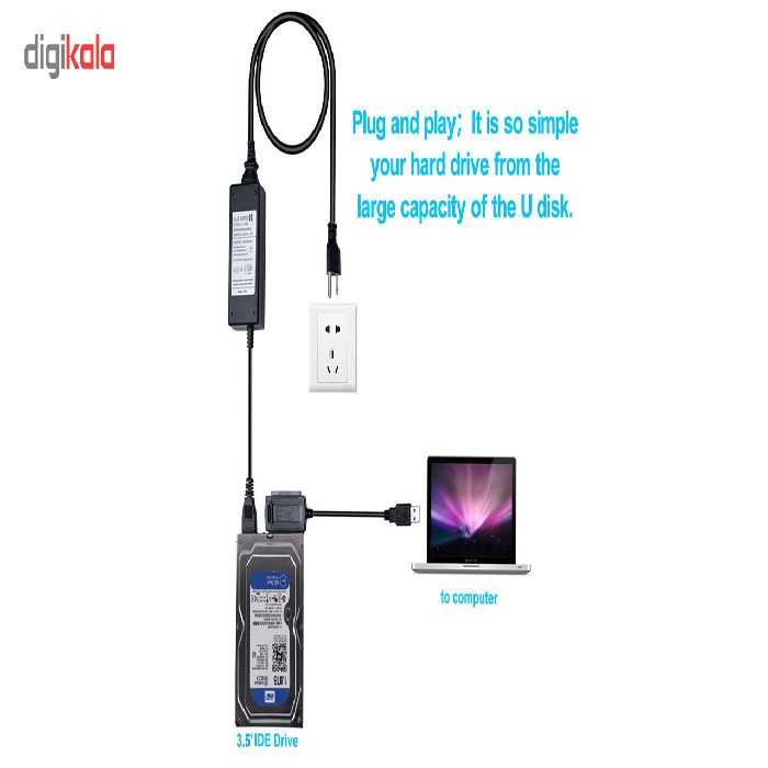 مبدل SATA و IDE به USB 2.0 مدل 52x