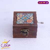 موزیک باکس چوبی طرح کاشی گل دار | 505/26