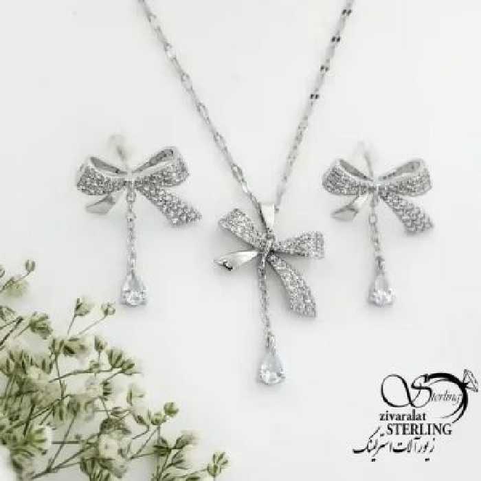 نیمست پاپیونی آویز اشکی کد 18962