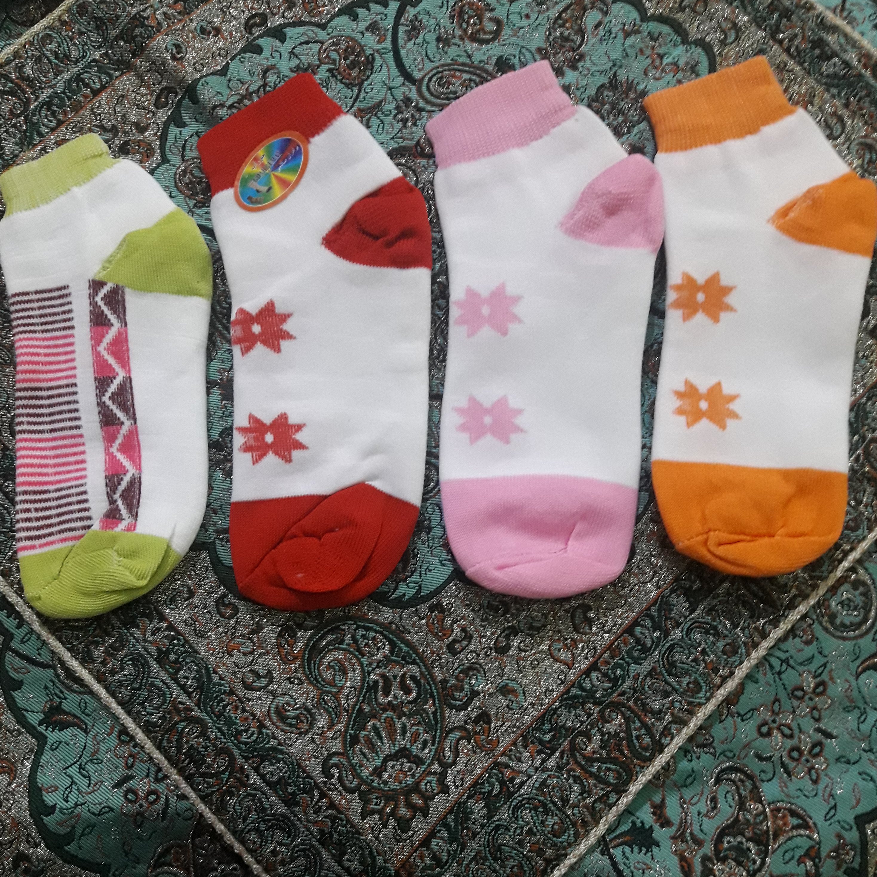 جوراب ساده وطرح دار سایزبزرگ، 2جفت...