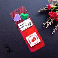 گیفت شکلات   نصب شده بر روی تگ تزئین شده با تم ولنتاین 4