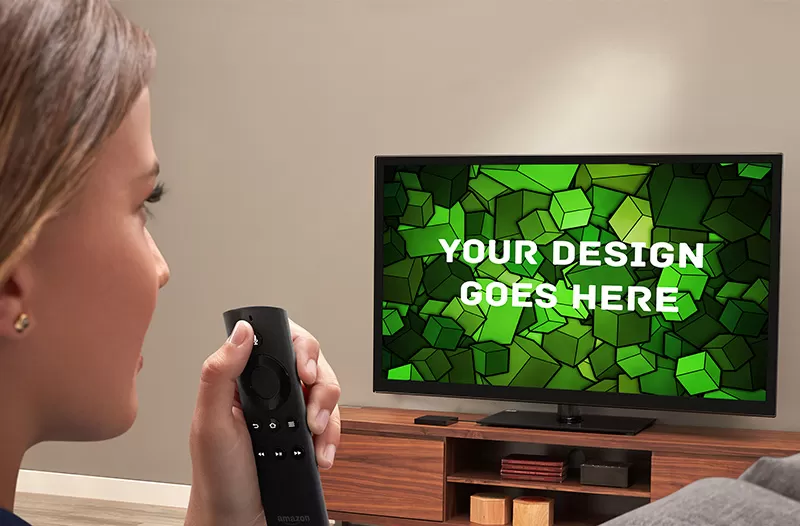 موکاپ لایه باز تلویزیون | گرافیک با طعم تربچه