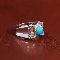 انگشتر فیروزه عجمی20995 - جواهری مشاهیر