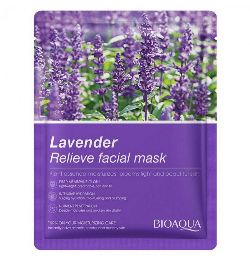 ماسک ورقه ای اسطوخودوس(لاوندر) بیوآکوا BIOAQUA | تسکین دهنده و آرامبخش