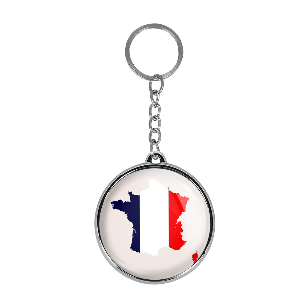 جاکلیدی خندالو طرح پرچم فرانسه مدل دوطرفه کد 2053220536