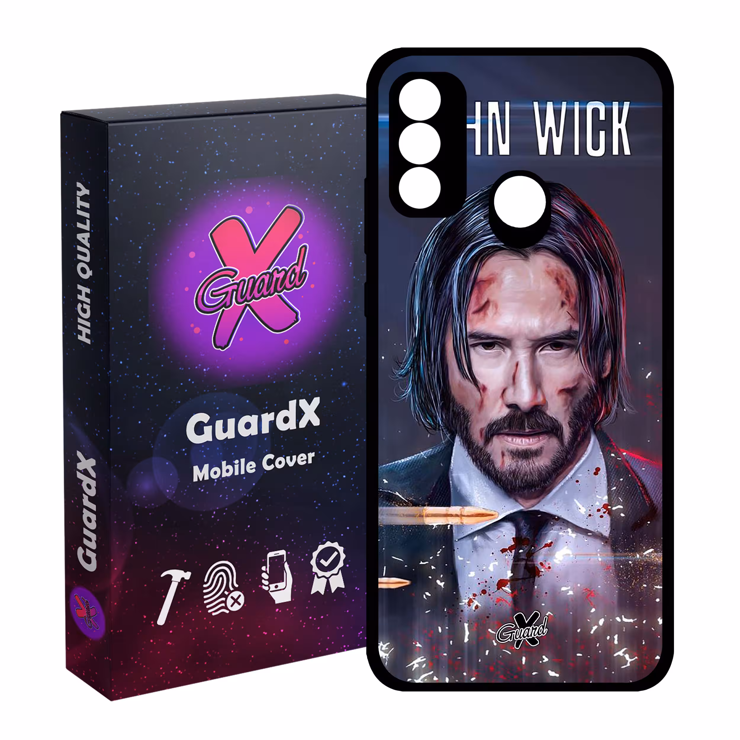 کاور گارد ایکس طرح John Wick مدل Glass10145 مناسب برای گوشی موبایل هوآوی P Smart 2020