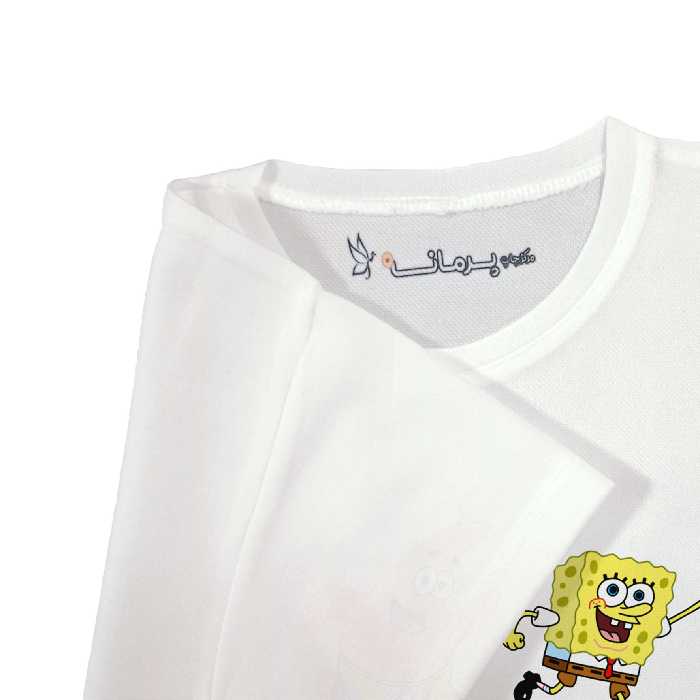 تی شرت بچگانه پرمانه طرح باب اسفنجی کد pmt.223