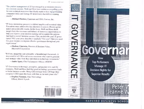 خرید و دانلود نسخه کامل کتاب IT Governance: How Top Performers Manage IT Decision Rights for Superior Results