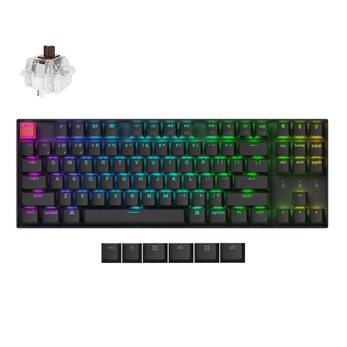 خرید کیبورد Keychron K8 Version 2 Super Switch Hot Swappable Brown SW K8X-H1 با بهترین قیمت