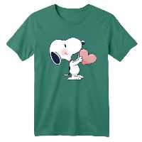 تی شرت آستین کوتاه بچگانه مدل اسنوپی کد 47 رنگ سبز سدری