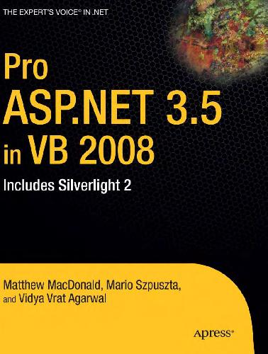 خرید و دانلود نسخه کامل کتاب Pro ASPNET 35 in VB 2008: Includes Silverlight 3