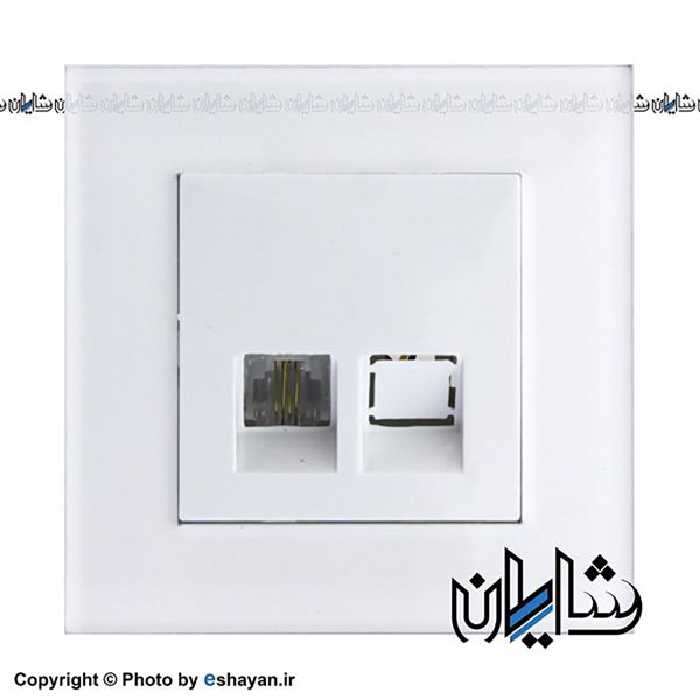 تک سوکت تلفن دو خط دلند مدل آسا پلکسی مشکی