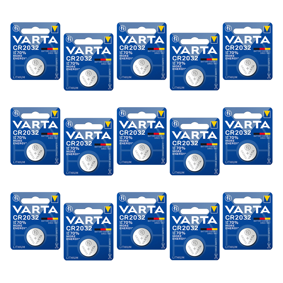 باتری سکه ای وارتا مدل CR 2032 بسته 15 عددی
