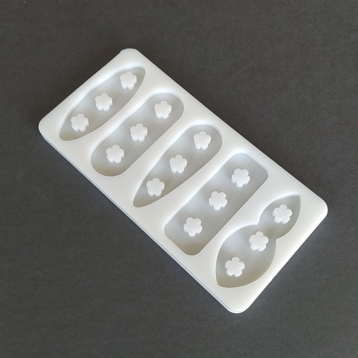 قالب سیلیکونی رزین مدل گیره سر طرح گل