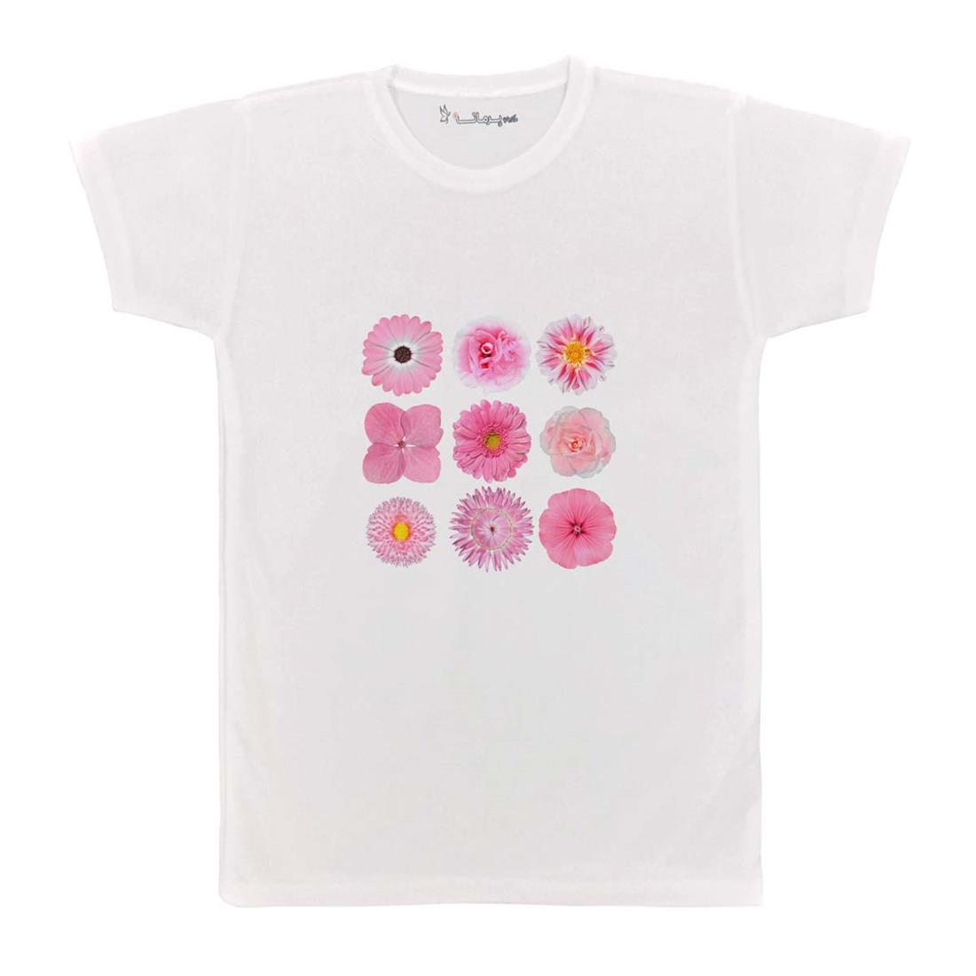 تی شرت بچگانه پرمانه طرح گل کد pmt.6048