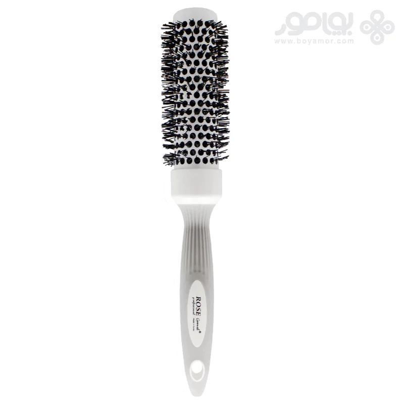 برس موی رز مدل دسته طوسی سایز 25