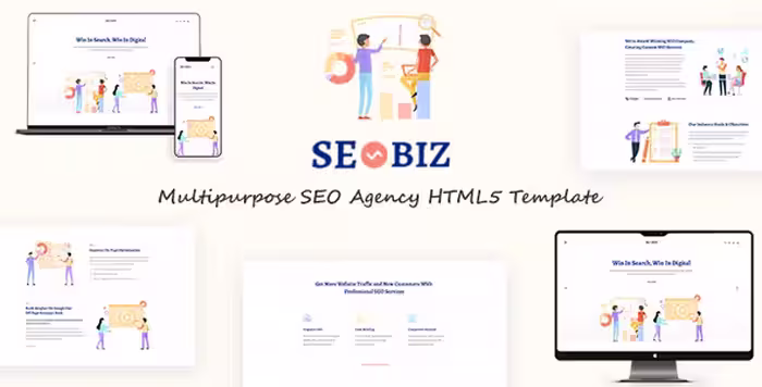 دانلود قالب HTML5 سئو Seobiz