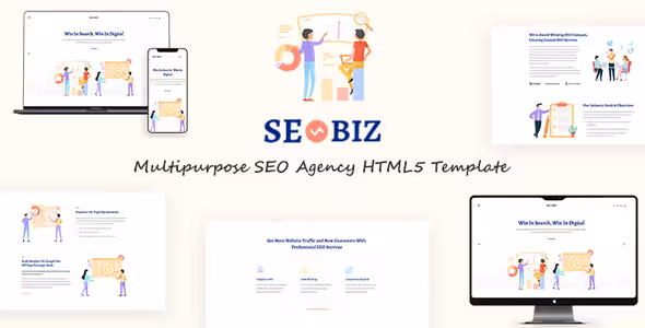 دانلود قالب HTML5 سئو Seobiz