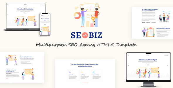 دانلود قالب HTML5 سئو Seobiz