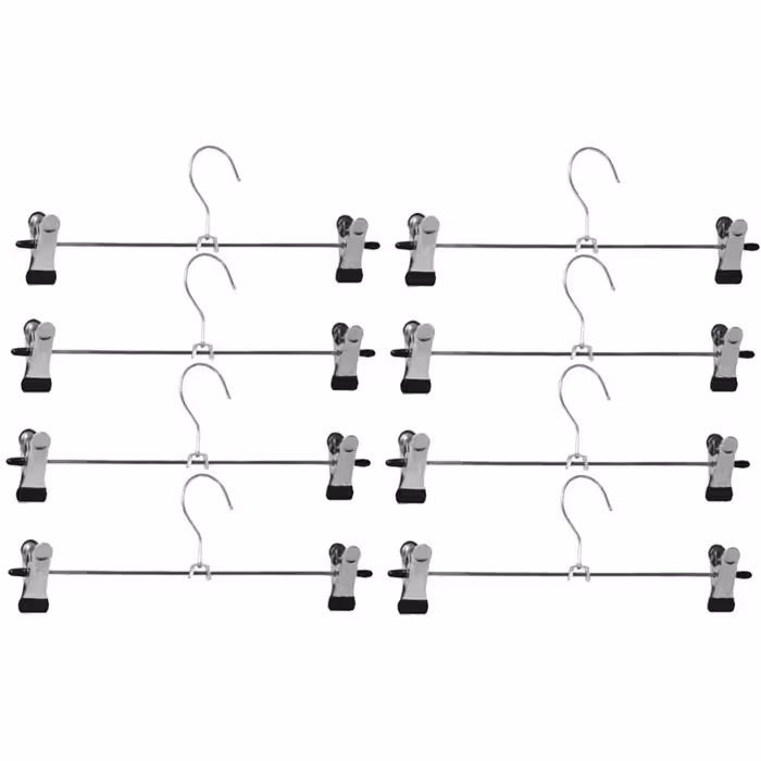 چوب لباسی مدل دو گیره فلزی RNGK30CM بسته 8 عددی