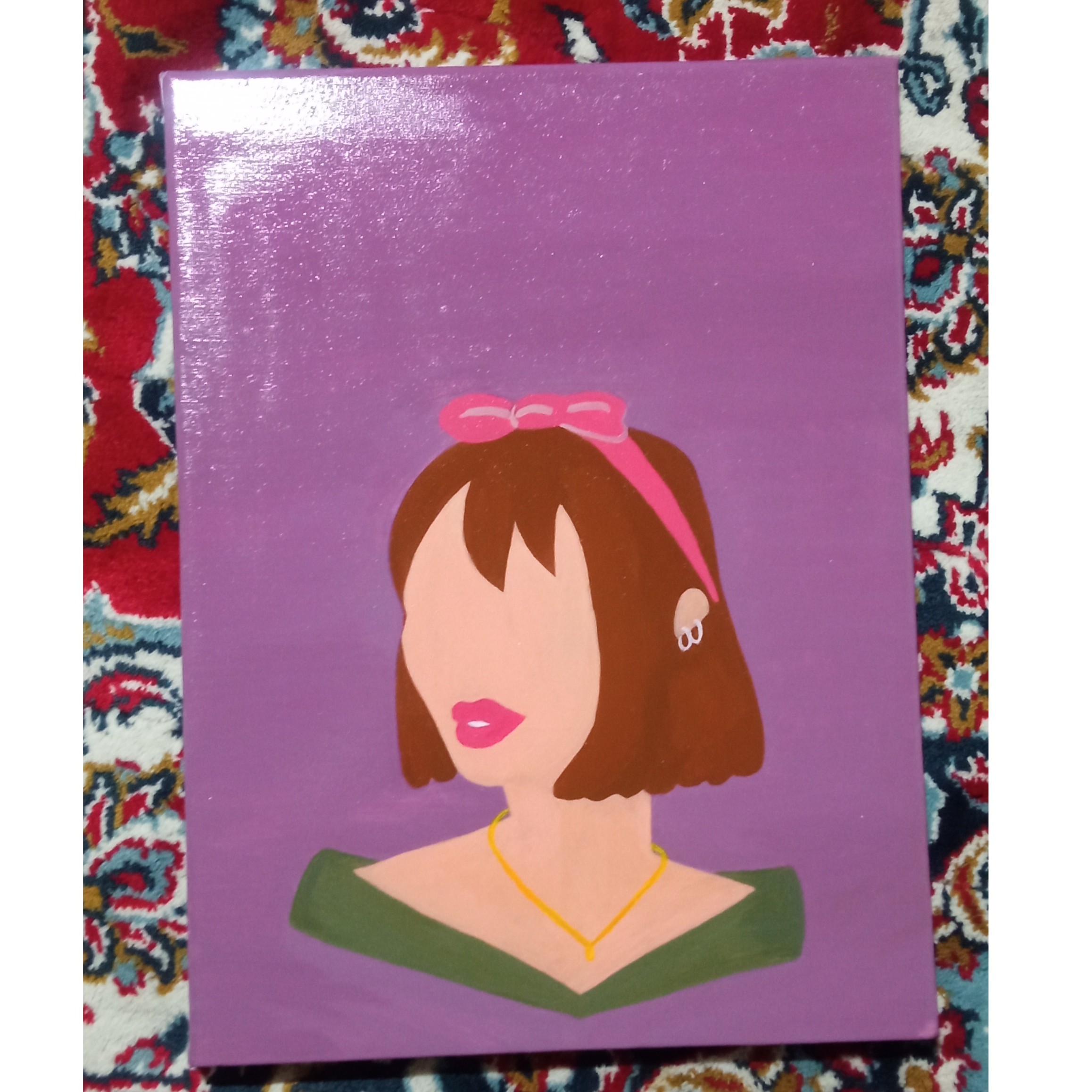 تابلو مینیمال طرح دختر 