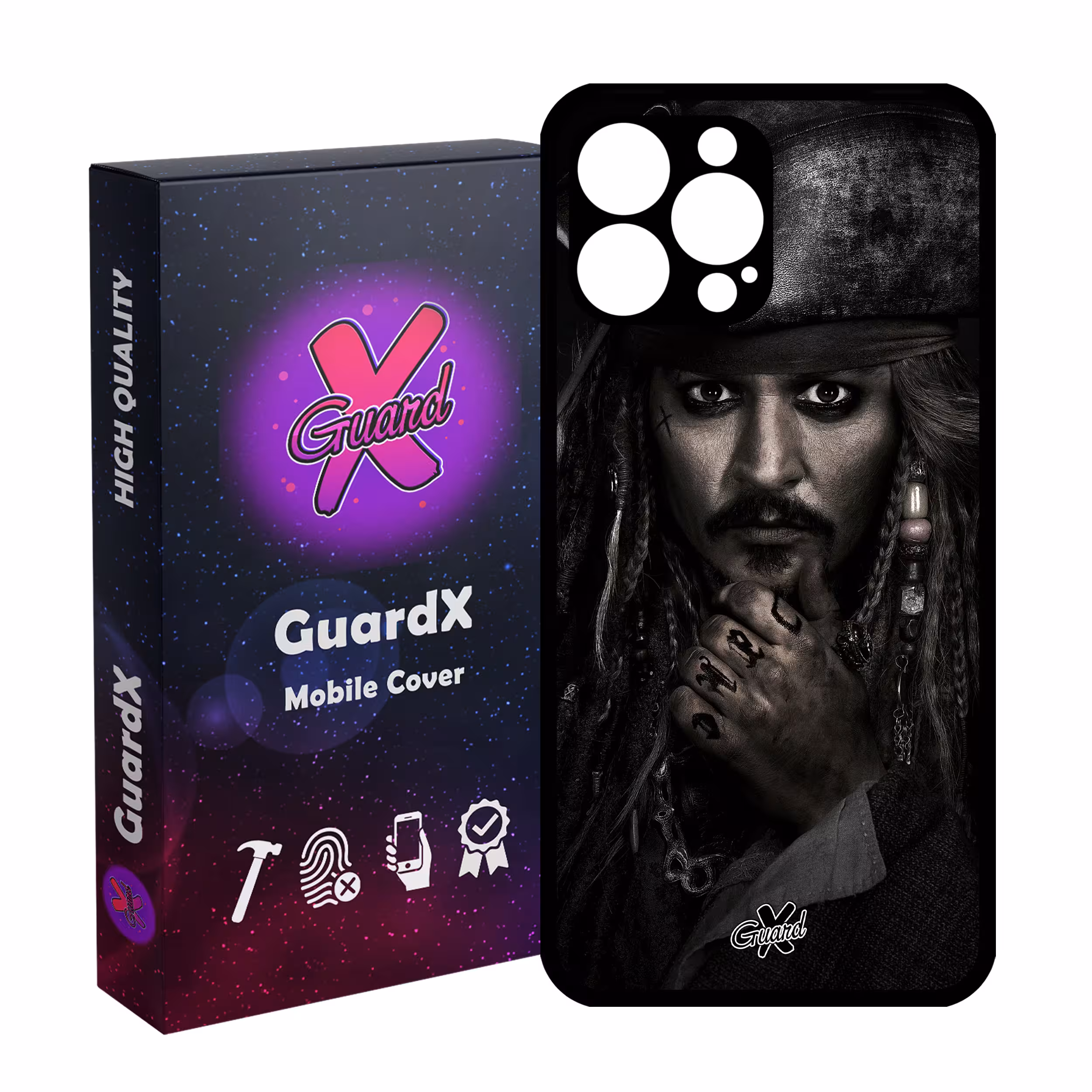 کاور گارد ایکس طرح Johnny Depp مدل Glass10178 مناسب برای گوشی موبایل اپل iPhone 12 Pro Max