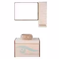 روشویی کابینتی سپنتا کرم - آینه و روشویی تجسم