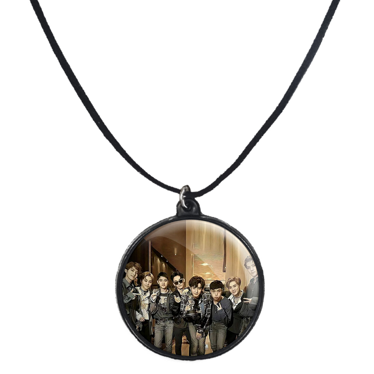 گردنبند پرمانه طرح exo کد pmb.13746 مدل دو طرفه