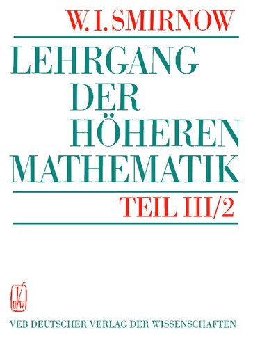 خرید و دانلود نسخه کامل کتاب Lehrgang der Höheren Mathematik - Teil III/2