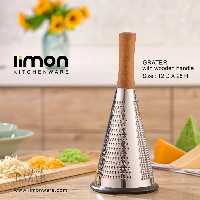 رنده مخروطی استیل دسته چوبی لیمون 