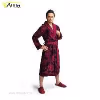 حوله پالتویی پودایران طرح دیبا زرشکی سایز 145 زرشکی