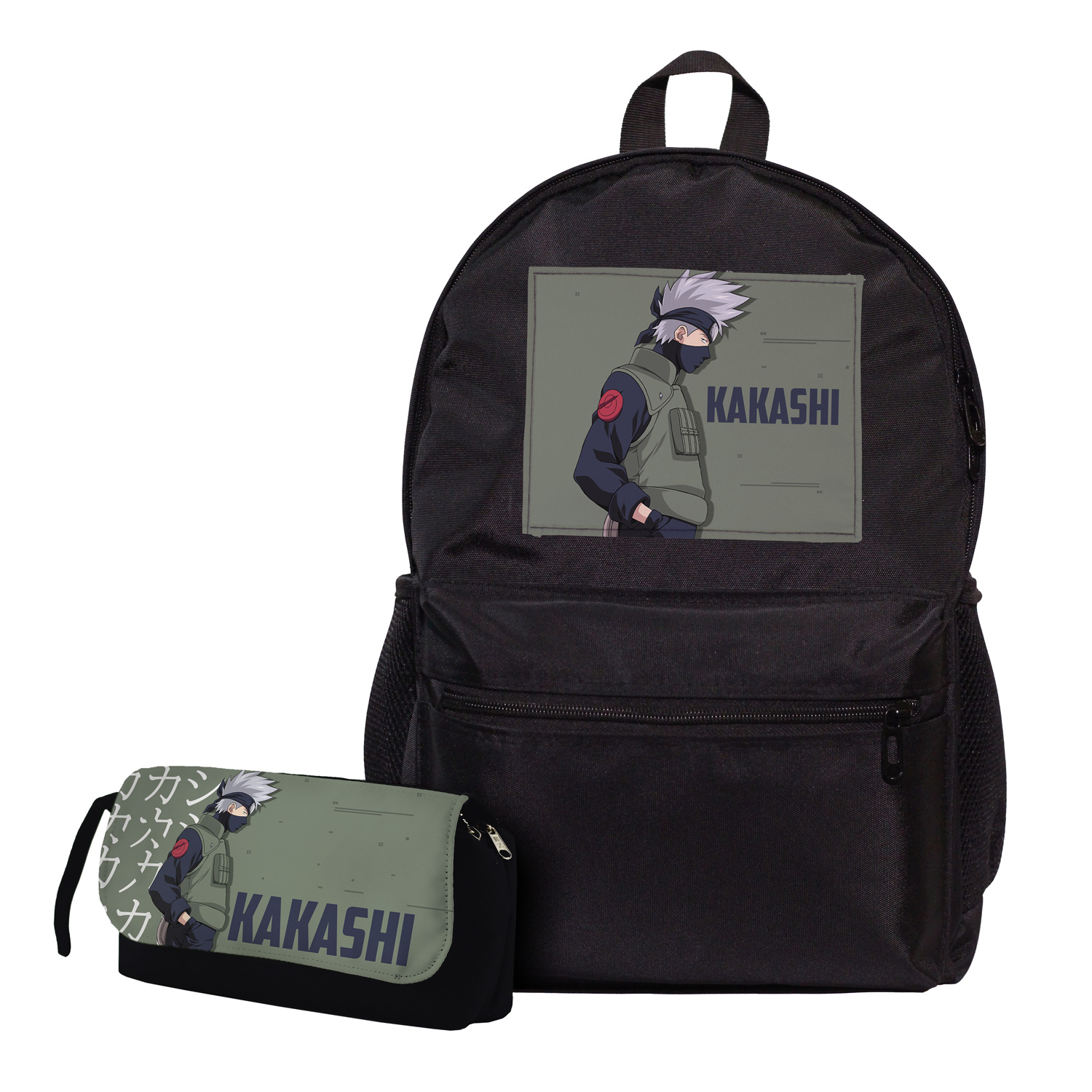 کوله پشتی طرح انیمه ناروتو کاکاشی kakashi به همراه جامدادی