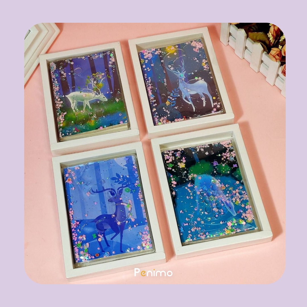 لوازم تحریر فانتزی دفترچه پلنر فانتزی آکواریمی طرح گوزن