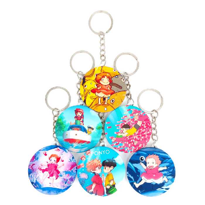 جاکلیدی خندالو مدل انیمه پونیو Ponyo کد 326A مجموعه 6 عددی