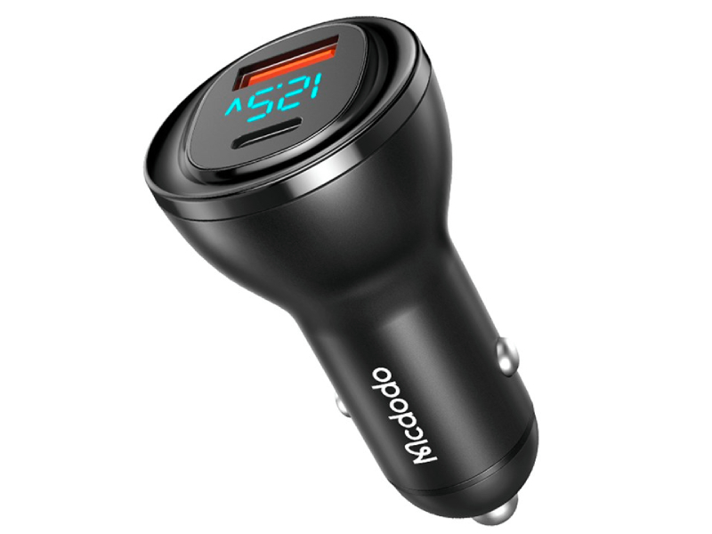 شارژر فندکی فست شارژ خودرو یواس‌بی و تایپ‌سی مک‌دودو MCdodo CC-5670 95W Digital Display Fast Car Charger