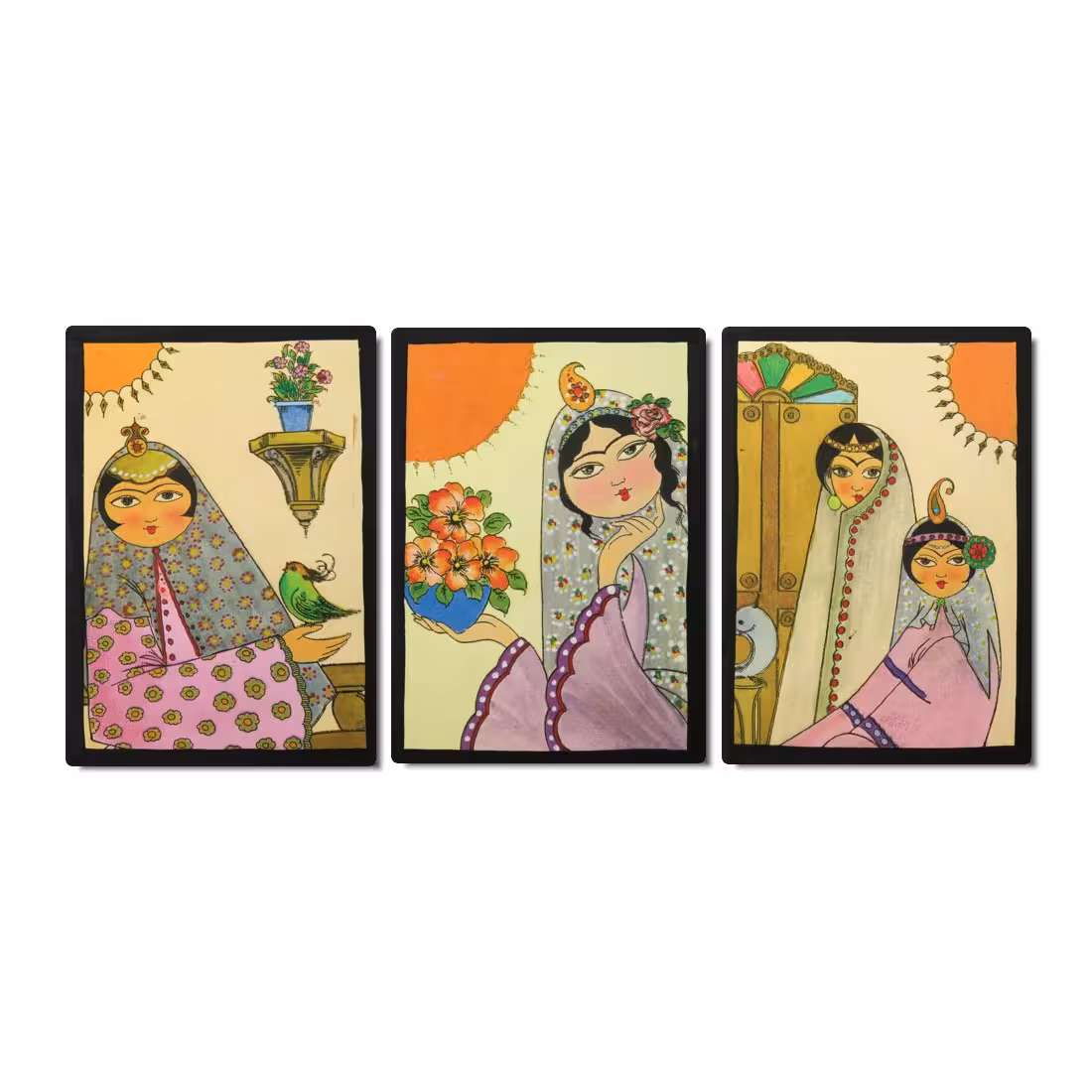 تابلو مدل خاتون کد 02 مجموعه 3 عددی