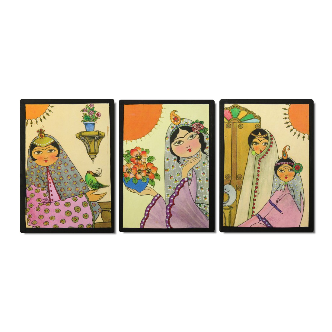 تابلو مدل خاتون کد 02 مجموعه 3 عددی