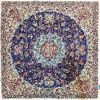 رومیزی ترمه ابریشم اعلا صفائی ابعاد 100 در 100 کد 24 با2رنگ متنوع برند هاشمی