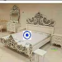 سرویس خواب کد 715چوب راش شامل تخت – دراور -قاب اینه – پاتختی