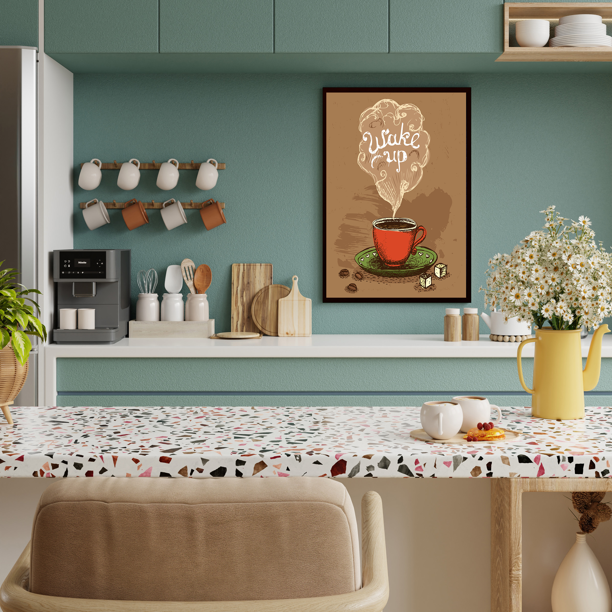 تابلو مدل دکوراتیو طرح wake up کد 0548