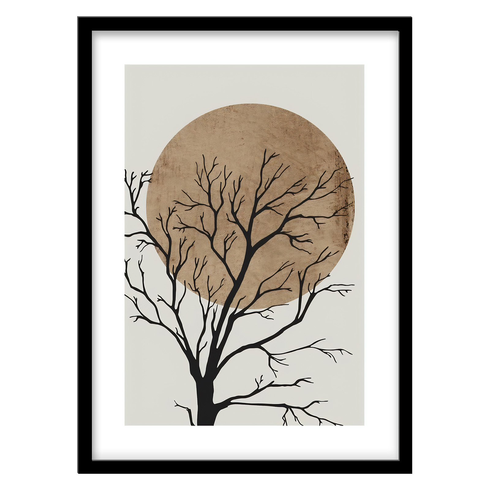 تابلو فورنیمو مدل منظره ایلوستریشن آرت مدرن درخت و ماه کد 041B