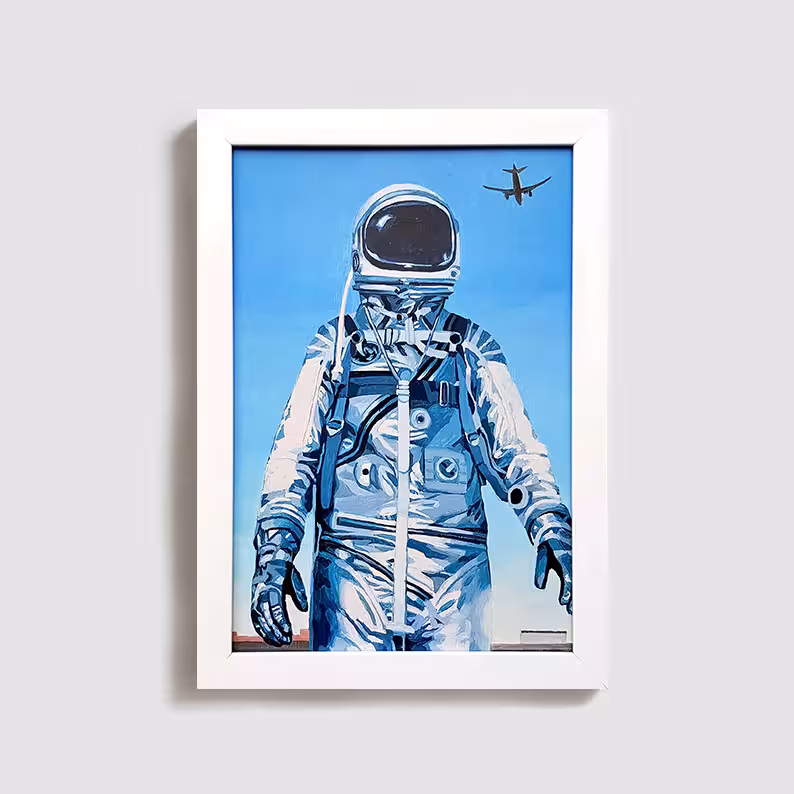 تابلو مدل فضانورد astronaut W013 | دنیای قاب